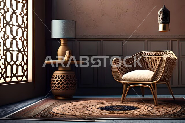 غرفة بتصاميم عصرية, زخارف إسلامية, تحف وإكسسوارات, شقق وفلل سكنية, ديكورات منزلية داخلية, أثاث منزلي راقي