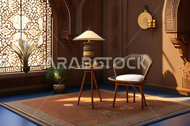 غرفة بتصاميم عصرية, زخارف إسلامية, تحف وإكسسوارات, شقق وفلل سكنية, ديكورات منزلية داخلية, أثاث منزلي راقي