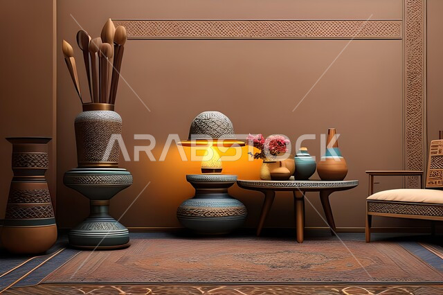 غرفة بتصاميم عصرية راقية, تحف وإكسسوارات, ديكورات منزلية داخلية, أثاث منزلي فاخر, شقق وفلل سكنية