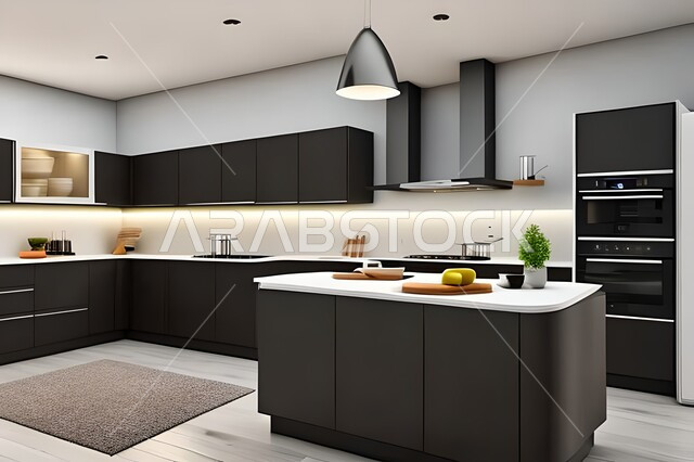 تصاميم وديكورات مطابخ راقية وعصرية ، ديكورات داخلية ، فلل وشقق سكنية حديثة عصرية وفاخرة