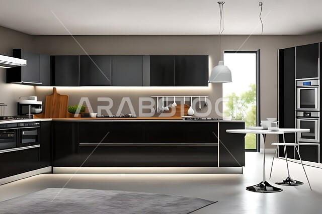تصاميم وديكورات مطابخ راقية وعصرية ، ديكورات داخلية ، فلل وشقق سكنية حديثة عصرية وفاخرة