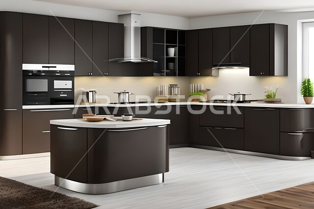 تصاميم وديكورات مطابخ راقية وعصرية ، ديكورات داخلية ، فلل وشقق سكنية حديثة عصرية وفاخرة