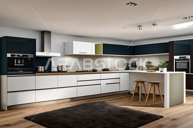 تصاميم وديكورات مطابخ راقية وعصرية ، ديكورات داخلية ، فلل وشقق سكنية حديثة عصرية وفاخرة