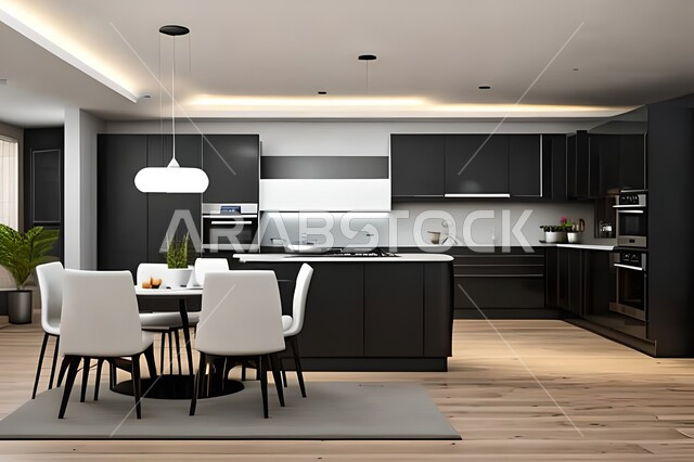 تصاميم وديكورات مطابخ راقية وعصرية ، ديكورات داخلية ، فلل وشقق سكنية حديثة عصرية وفاخرة