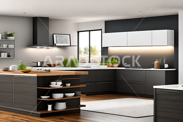 تصاميم وديكورات مطابخ راقية وعصرية ، ديكورات داخلية ، فلل وشقق سكنية حديثة عصرية وفاخرة