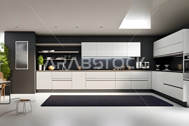 مطابخ حديثة في شقق وفلل سكنية  ، ديكورات داخلية ، شقق وفلل سكنية بتصاميم عصرية راقية
