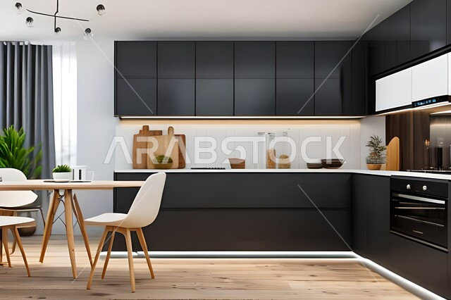 مطابخ حديثة في شقق وفلل سكنية  ، ديكورات داخلية ، شقق وفلل سكنية بتصاميم عصرية راقية