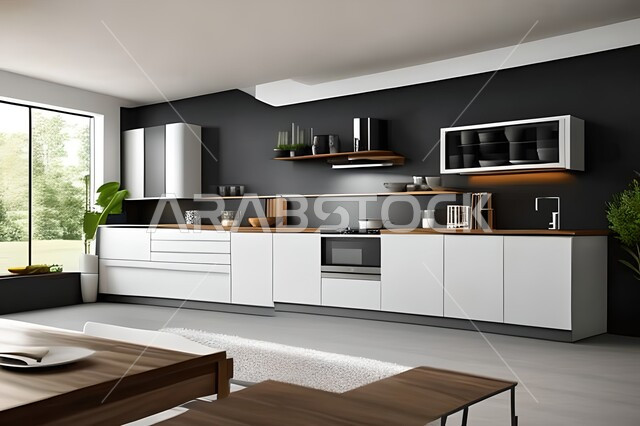 مطابخ حديثة في شقق وفلل سكنية  ، ديكورات داخلية ، شقق وفلل سكنية بتصاميم عصرية راقية