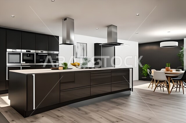 مطابخ حديثة في شقق وفلل سكنية  ، ديكورات داخلية ، شقق وفلل سكنية بتصاميم عصرية راقية