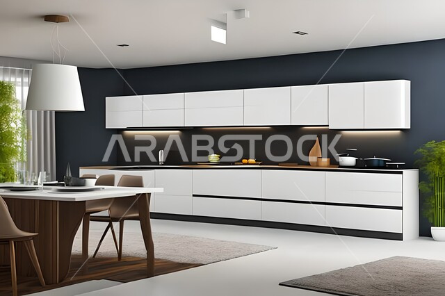 مطابخ حديثة في شقق وفلل سكنية  ، ديكورات داخلية ، شقق وفلل سكنية بتصاميم عصرية راقية