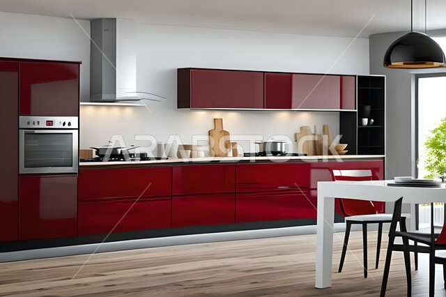 مطابخ حديثة في شقق وفلل سكنية  ، ديكورات داخلية ، شقق وفلل سكنية بتصاميم عصرية راقية