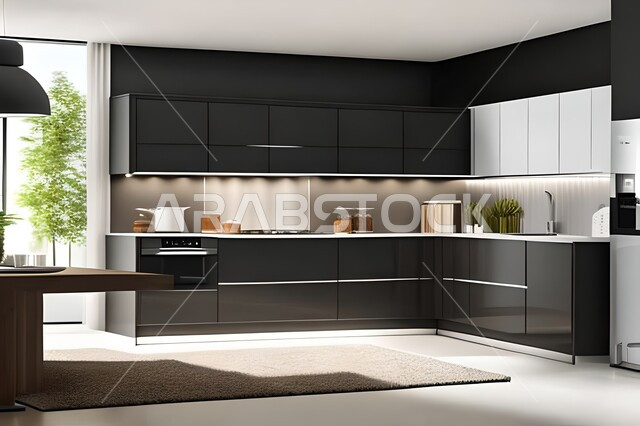 مطابخ حديثة في شقق وفلل سكنية  ، ديكورات داخلية ، شقق وفلل سكنية بتصاميم عصرية راقية