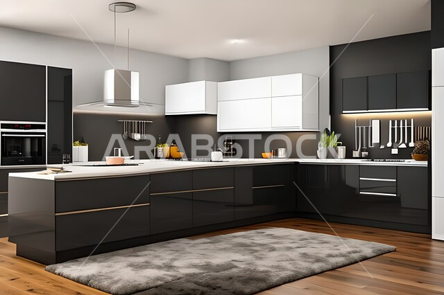 مطابخ حديثة في شقق وفلل سكنية  ، ديكورات داخلية ، شقق وفلل سكنية بتصاميم عصرية راقية