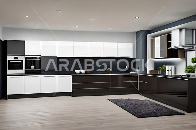 مطابخ حديثة في شقق وفلل سكنية  ، ديكورات داخلية ، شقق وفلل سكنية بتصاميم عصرية راقية