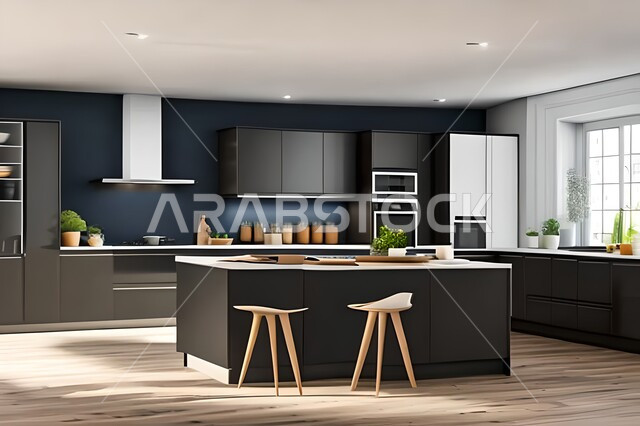 مطابخ حديثة في شقق وفلل سكنية  ، ديكورات داخلية ، شقق وفلل سكنية بتصاميم عصرية راقية