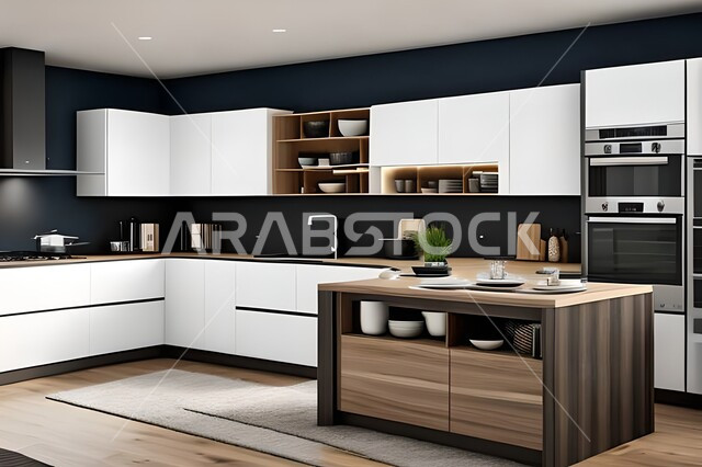 مطابخ حديثة في شقق وفلل سكنية  ، ديكورات داخلية ، شقق وفلل سكنية بتصاميم عصرية راقية