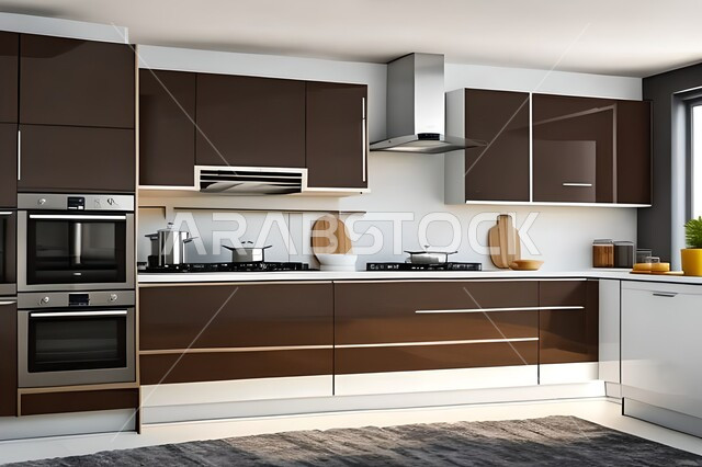 مطابخ حديثة في شقق وفلل سكنية  ، ديكورات داخلية ، شقق وفلل سكنية بتصاميم عصرية راقية