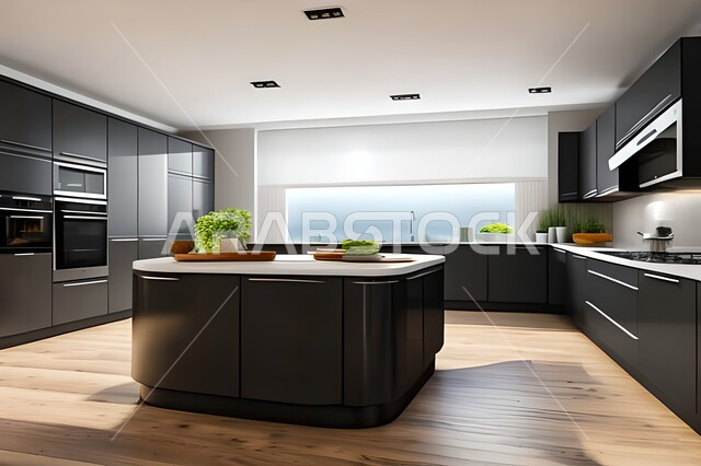 مطابخ حديثة في شقق وفلل سكنية  ، ديكورات داخلية ، شقق وفلل سكنية بتصاميم عصرية راقية