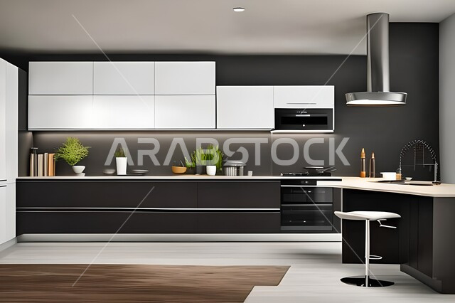 فلل وشقق سكنية حديثة عصرية وفاخرة ، ديكورات داخلية ، تصاميم وديكورات مطابخ راقية وعصرية وحديثة