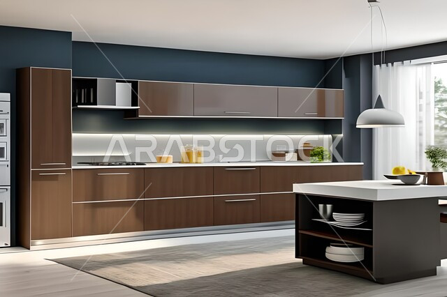 فلل وشقق سكنية حديثة عصرية وفاخرة ، ديكورات داخلية ، تصاميم وديكورات مطابخ راقية وعصرية وحديثة