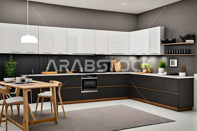 فلل وشقق سكنية حديثة عصرية وفاخرة ، ديكورات داخلية ، تصاميم وديكورات مطابخ راقية وعصرية وحديثة