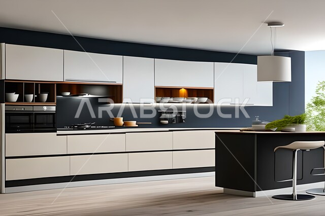 فلل وشقق سكنية حديثة عصرية وفاخرة ، ديكورات داخلية ، تصاميم وديكورات مطابخ راقية وعصرية وحديثة