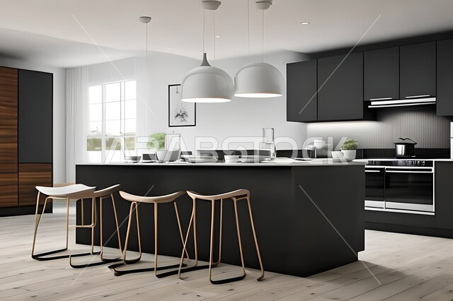 فلل وشقق سكنية حديثة عصرية وفاخرة ، ديكورات داخلية ، تصاميم وديكورات مطابخ راقية وعصرية وحديثة