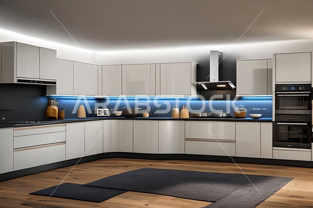 فلل وشقق سكنية حديثة عصرية وفاخرة ، ديكورات داخلية ، تصاميم وديكورات مطابخ راقية وعصرية وحديثة