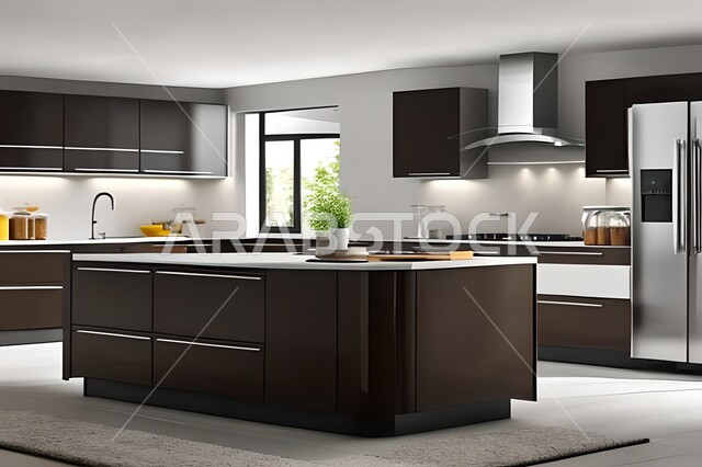 فلل وشقق سكنية حديثة عصرية وفاخرة ، ديكورات داخلية ، تصاميم وديكورات مطابخ راقية وعصرية وحديثة