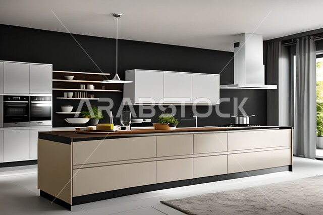 فلل وشقق سكنية حديثة عصرية وفاخرة ، ديكورات داخلية ، تصاميم وديكورات مطابخ راقية وعصرية وحديثة