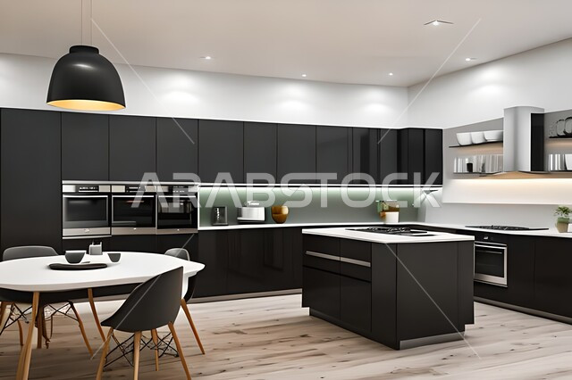 فلل وشقق سكنية حديثة عصرية وفاخرة ، ديكورات داخلية ، تصاميم وديكورات مطابخ راقية وعصرية وحديثة