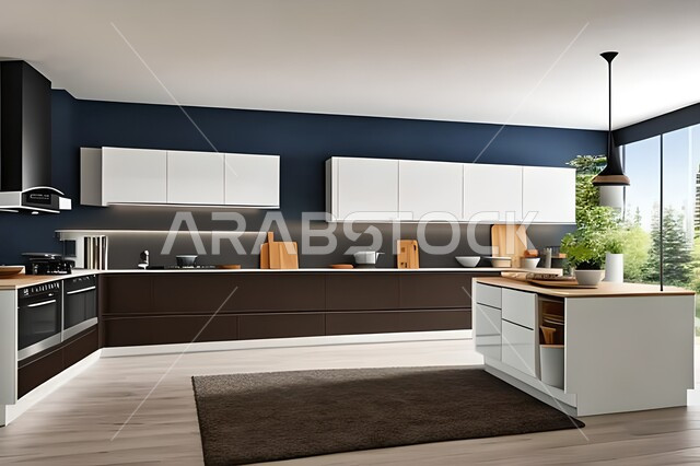 فلل وشقق سكنية حديثة عصرية وفاخرة ، ديكورات داخلية ، تصاميم وديكورات مطابخ راقية وعصرية وحديثة
