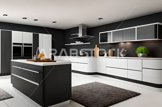 فلل وشقق سكنية حديثة عصرية وفاخرة ، ديكورات داخلية ، تصاميم وديكورات مطابخ راقية وعصرية وحديثة