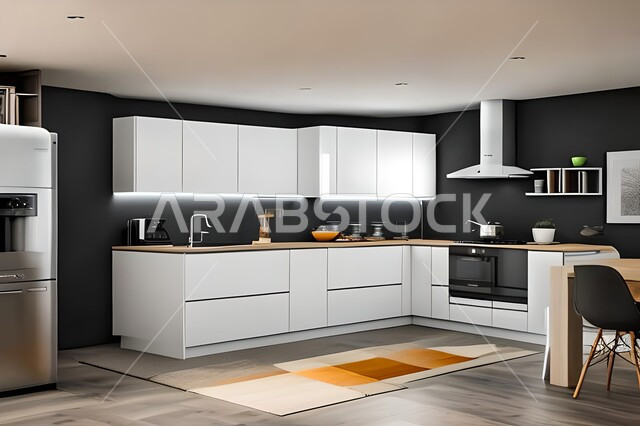 Interior decorations, elegant, modern and modern kitchen designs and decorations, modern and luxurious villas and apartments