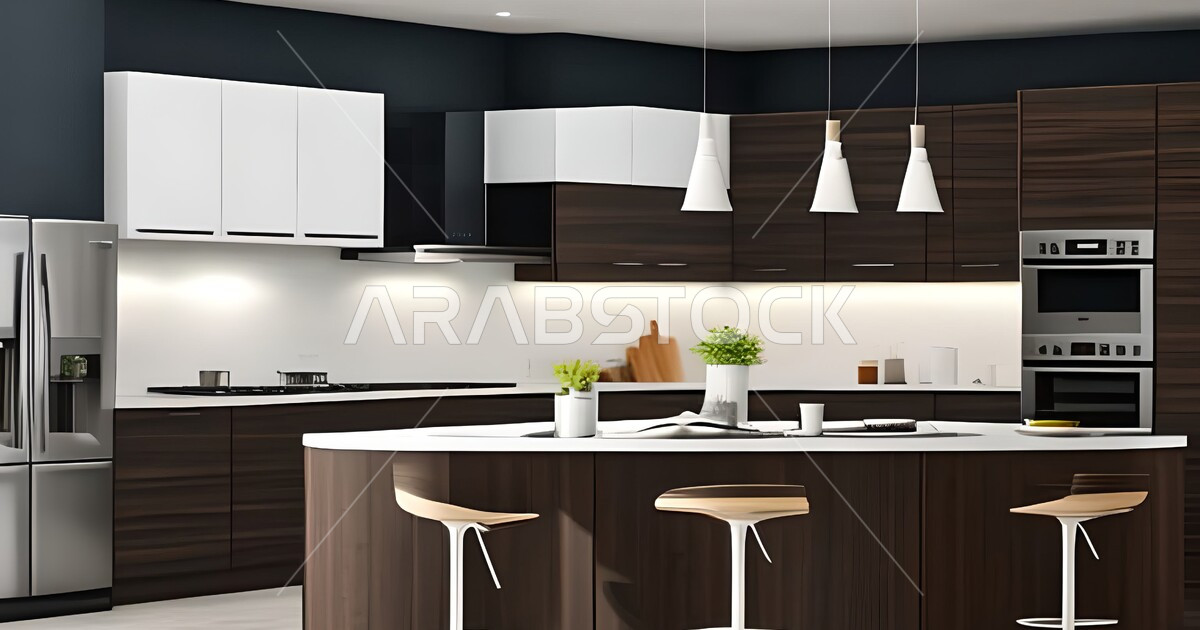 ديكورات داخلية ، تصاميم وديكورات مطابخ راقية وعصرية وحديثة ، فلل وشقق ...