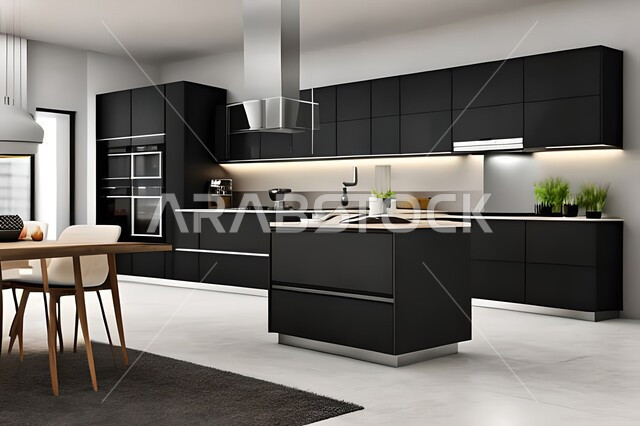 Interior decorations, elegant, modern and modern kitchen designs and decorations, modern and luxurious villas and apartments