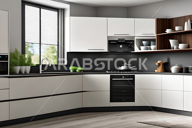 Interior decorations, elegant, modern and modern kitchen designs and decorations, modern and luxurious villas and apartments