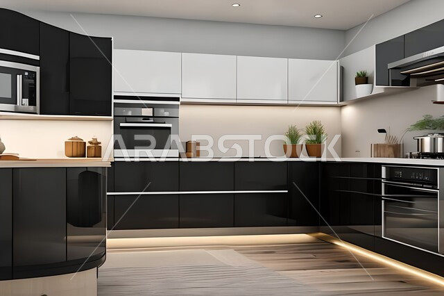 Interior decorations, elegant, modern and modern kitchen designs and decorations, modern and luxurious villas and apartments