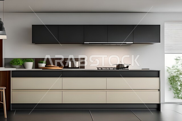 Interior decorations, elegant, modern and modern kitchen designs and decorations, modern and luxurious villas and apartments