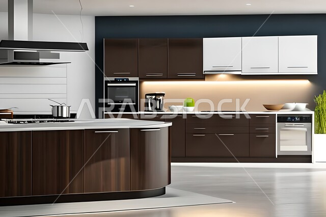 Interior decorations, elegant, modern and modern kitchen designs and decorations, modern and luxurious villas and apartments