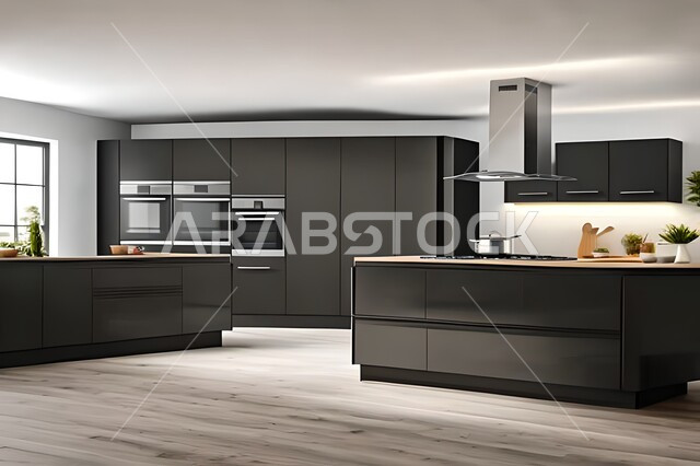 Interior decorations, modern and luxurious villas and apartments, elegant, modern and modern kitchen designs and decorations