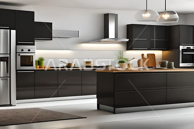 ديكورات داخلية ، فلل وشقق سكنية حديثة عصرية وفاخرة ، تصاميم وديكورات مطابخ راقية وعصرية وحديثة