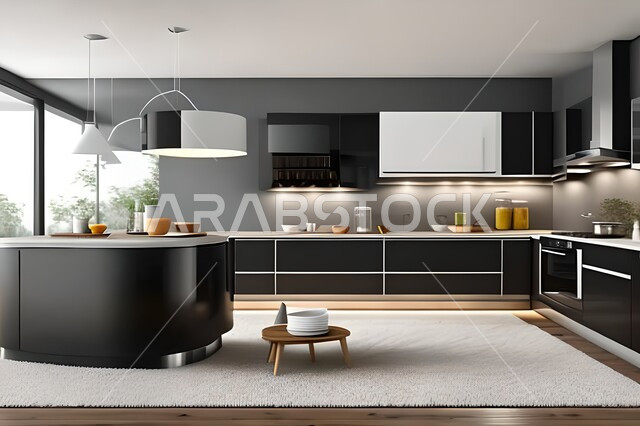 ديكورات داخلية ، فلل وشقق سكنية حديثة عصرية وفاخرة ، تصاميم وديكورات مطابخ راقية وعصرية وحديثة