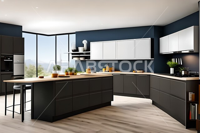 ديكورات داخلية ، فلل وشقق سكنية حديثة عصرية وفاخرة ، تصاميم وديكورات مطابخ راقية وعصرية وحديثة