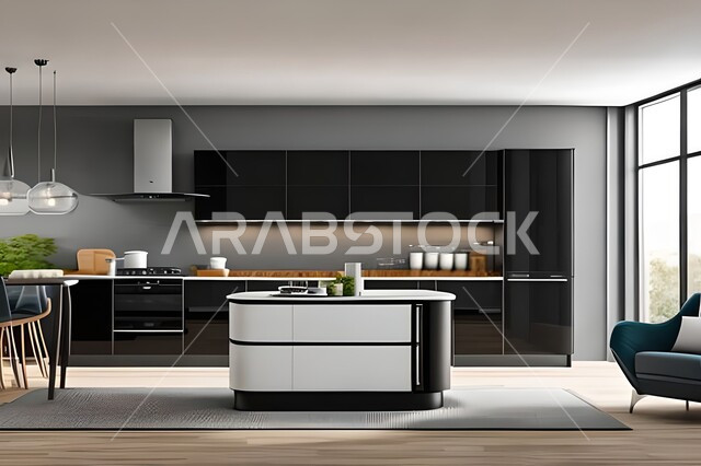 ديكورات داخلية ، فلل وشقق سكنية حديثة عصرية وفاخرة ، تصاميم وديكورات مطابخ راقية وعصرية وحديثة