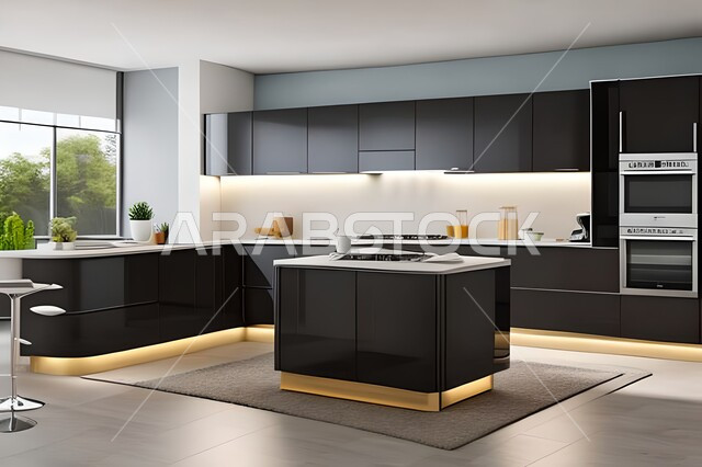 ديكورات داخلية ، فلل وشقق سكنية حديثة عصرية وفاخرة ، تصاميم وديكورات مطابخ راقية وعصرية وحديثة