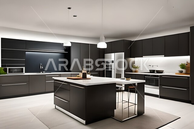 ديكورات داخلية ، فلل وشقق سكنية حديثة عصرية وفاخرة ، تصاميم وديكورات مطابخ راقية وعصرية وحديثة