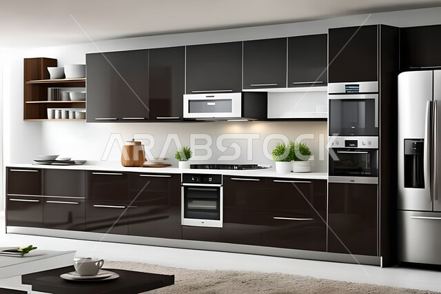 ديكورات داخلية ، فلل وشقق سكنية حديثة عصرية وفاخرة ، تصاميم وديكورات مطابخ راقية وعصرية وحديثة