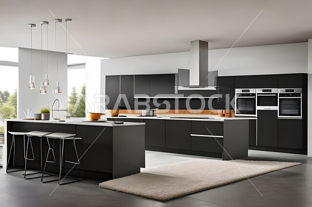 ديكورات داخلية ، فلل وشقق سكنية حديثة عصرية وفاخرة ، تصاميم وديكورات مطابخ راقية وعصرية وحديثة