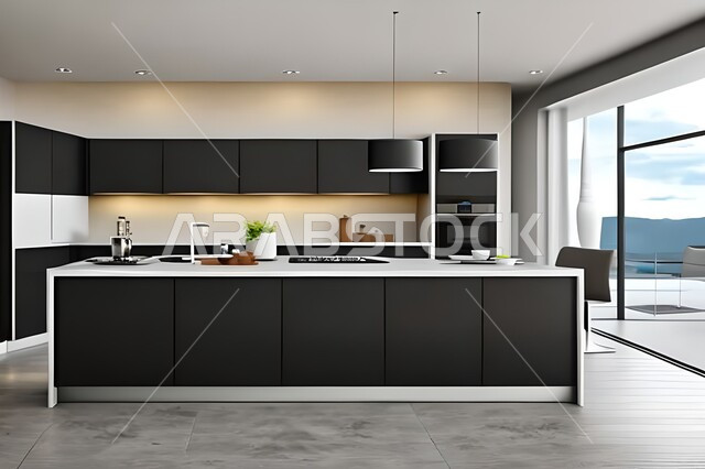 ديكورات داخلية ، مطابخ حديثة في شقق وفلل سكنية ، شقق وفلل سكنية بتصاميم عصرية راقية وحديثة